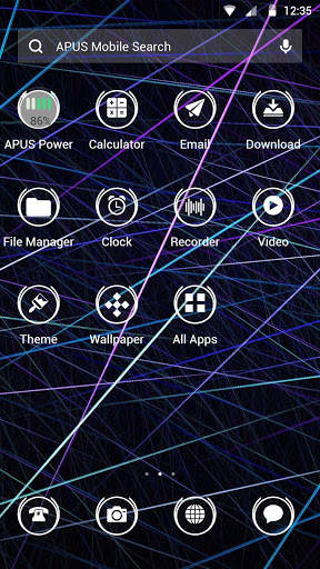 MIXED LINE-APUS Launcher theme screenshot 2