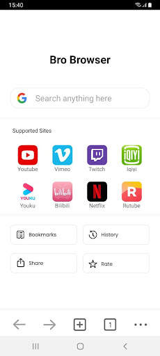 Bro Browser screenshot 1