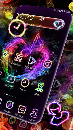 Fire Melody Heart Launcher Theme screenshot 2