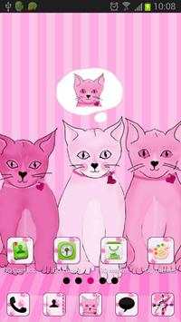 Pink Kitties for GO Launcher screenshot 2