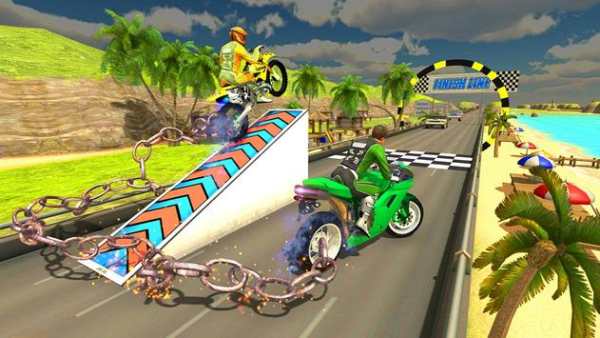 Chained Bike Rider 2017: Real Traffic Racing Games screenshot 1