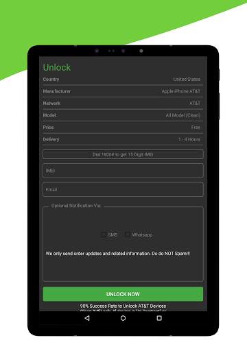 Free ATT Unlock Network Code स्क्रीनशॉट 12