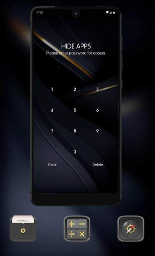 Abstract theme black golden supple screenshot 4