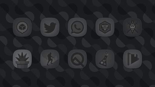 Matte Black SQUIRCLE Icons screenshot 2