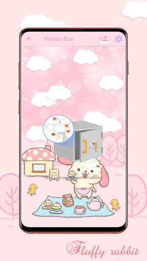 SMS Theme Rabbit Fluffy Pink screenshot 6