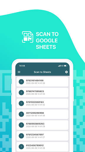 Scan to Google Sheets - QR & Barcode 1 تصوير الشاشة