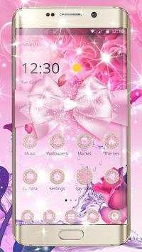 Tema Pink Rose Shining Flower screenshot 1