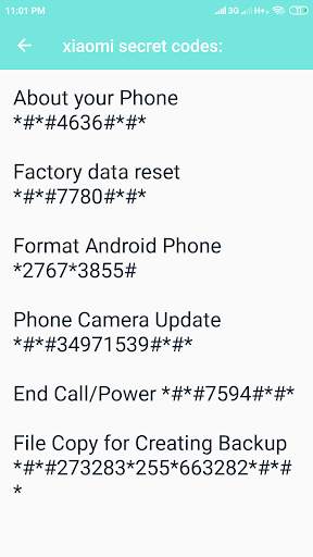 All Mobile Secret Codes скриншот 5