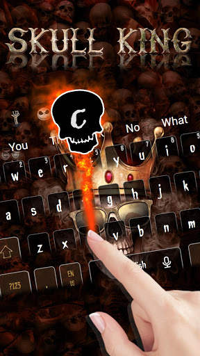 Skull king Smoke Keyboard Theme скриншот 3