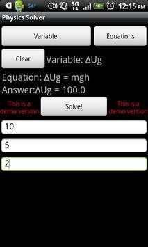 Physics Solver Lite screenshot 3