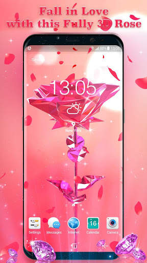 3D Pink Rose Live Wallpaper screenshot 4