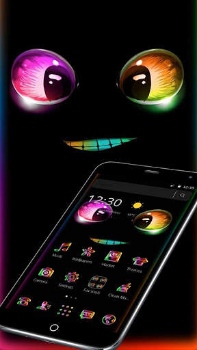 Cartoon Neon Cute Monster Theme screenshot 1