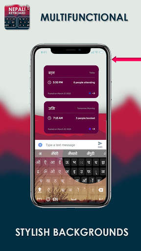 Nepali English Keyboard New-GIF & Photo Background screenshot 3