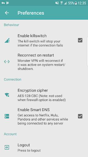 MonsterVPN - No Logs VPN 4 تصوير الشاشة