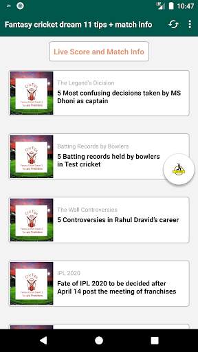 CricTips - Fantasy Cricket & Football Team screenshot 2