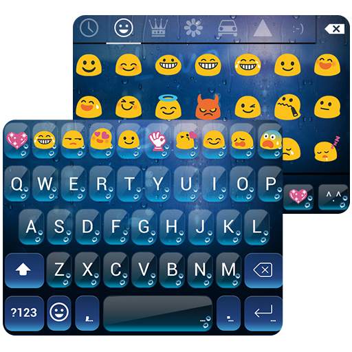 Rain Glass Emoji Keyboard Skin 1.0.4