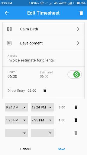 Output Time - Time Tracker 3 تصوير الشاشة