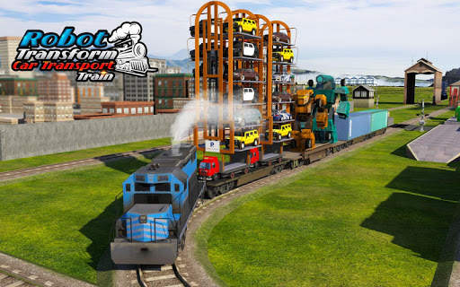 Robo Car Transform: Train Transport Smart Crane 3D screenshot 14