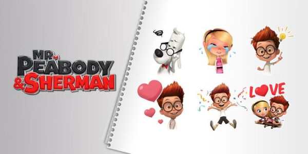 Peabody And Sherman GO Keyboard Sticker 2 تصوير الشاشة