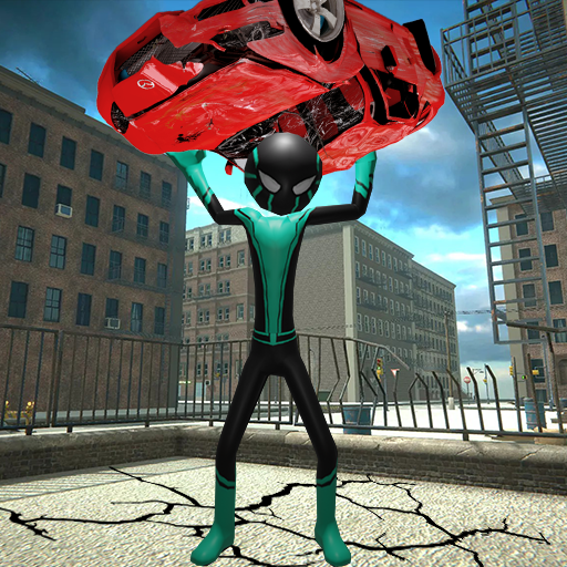 Green Grand Monster Stickman Crime City Battle icon