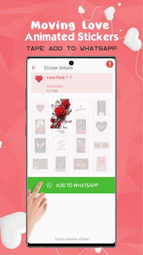Animated Love Moving Stickers For Whatsapp screenshot 4
