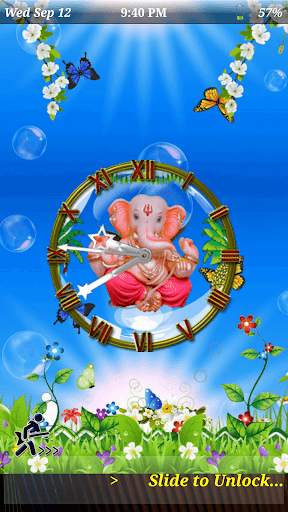 Ganesh Clock  live wallpaper screenshot 7
