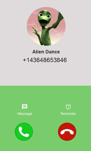Damee Tu Cosita video call prank -Green Alien Call screenshot 1