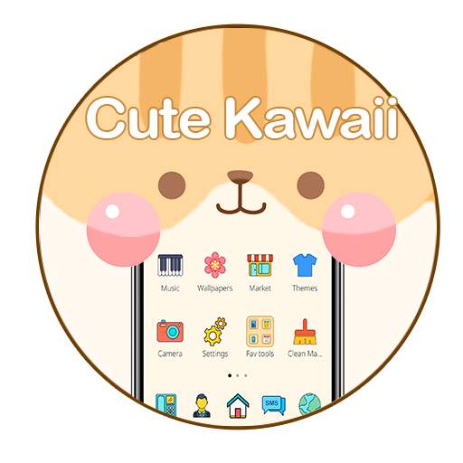 Cute Kawaii Molang Face Theme 1.1.2