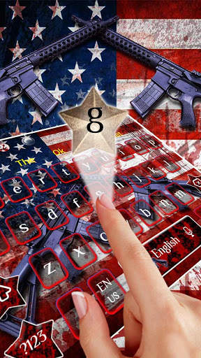 American Flag Guns Keyboard Theme screenshot 2