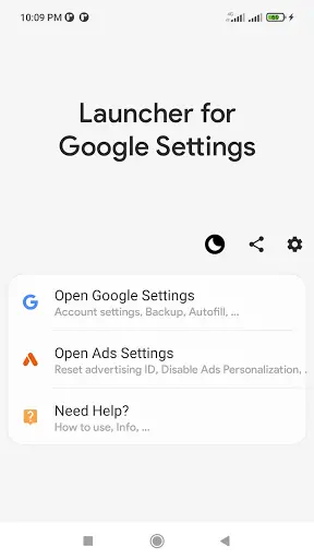 Launcher for Google Settings a screenshot 1