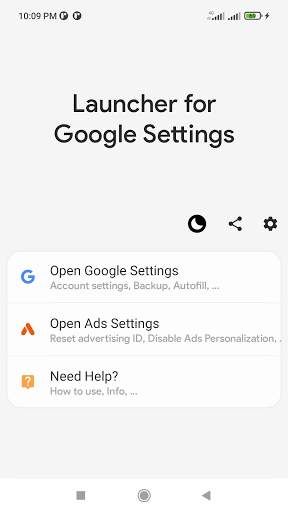 Launcher for Google Settings a स्क्रीनशॉट 1