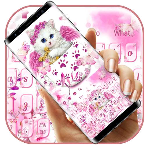 Pink Fairyland Cute Cup Cat Keyboard 10001002