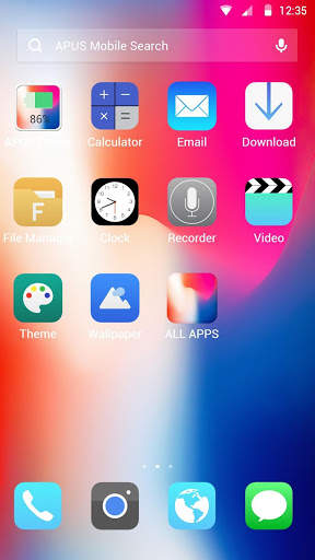 Phone X APUS Launcher theme screenshot 2