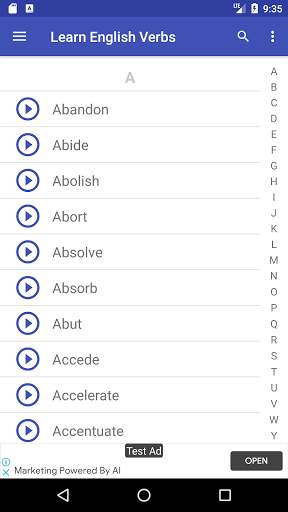 Conjugation Verbs In English - Offline screenshot 1