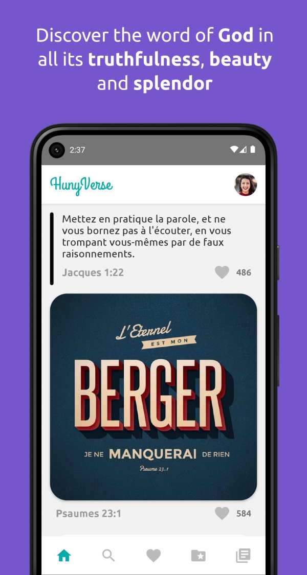 HunyVerse - Share Bible verses screenshot 1