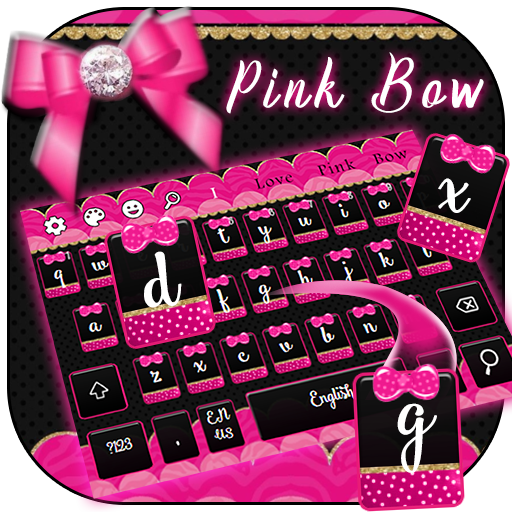 Pink Bow Keyboard icon