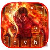 Flaming Fire Battle Keyboard Theme 10001001