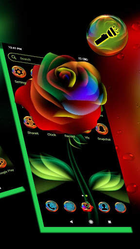 Neon Rose Launcher Theme screenshot 3