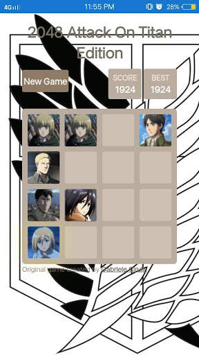 2048 Attack On Titan Edition screenshot 2