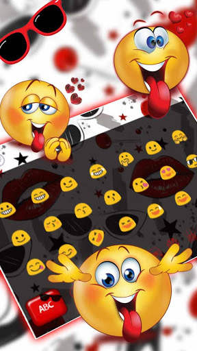 Glossy Red Lips Keyboard Theme screenshot 3