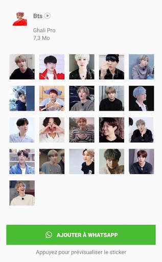 Pegatinas Animados de BTS para WhatsApp screenshot 4