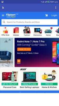 Online shopping app screenshot 1