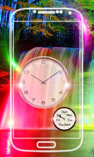 Waterfall Clock Live Wallpaper screenshot 8