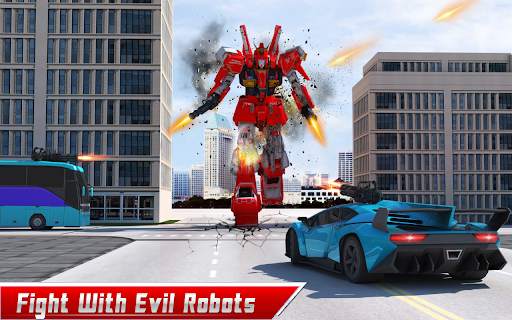 Bus Robot Car Flying Transform – New Robot Game screenshot 1