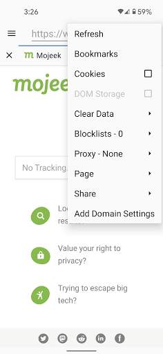 Privacy Browser screenshot 3