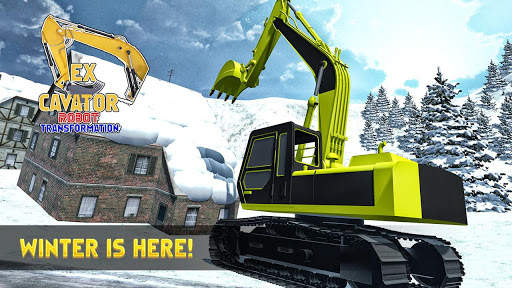 Sand Excavator Crane Transforming Robot Games screenshot 1