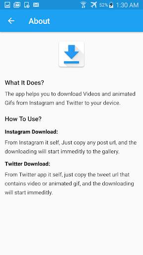 Downloader for Instagram and Twitter screenshot 2