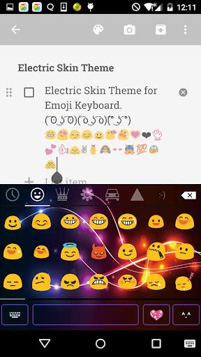 Neon Electric Emoji Keyboard स्क्रीनशॉट 2