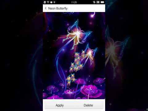 Fluorescent Butterfly Live Wallpaper screenshot 1