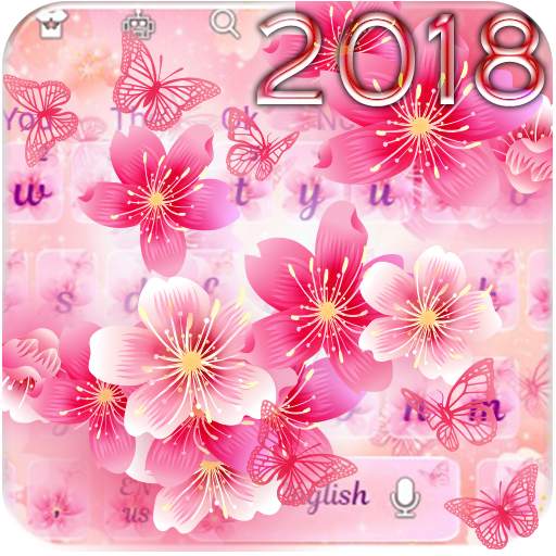 Pink Blossom Keyboard 10001002